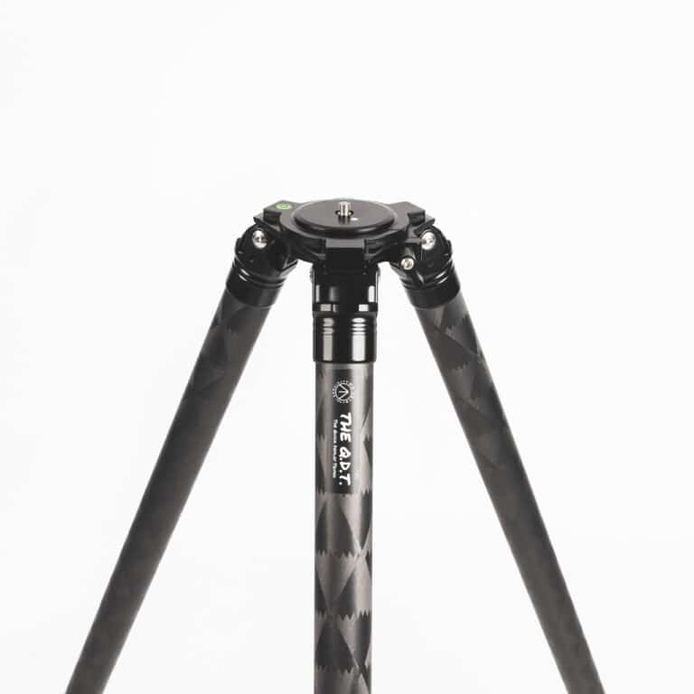 A tripod with three legs and one arm extended.
