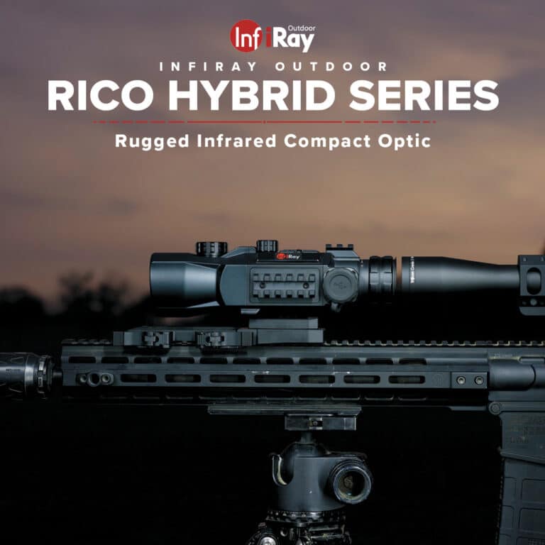 A picture of an image with the caption " rugged infrared compact optic rico hybrid series ".
