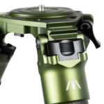 A close up of the camera tripod