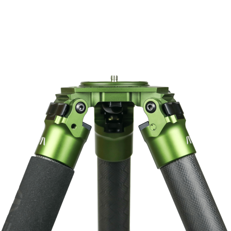 A tripod with three legs and two feet.
