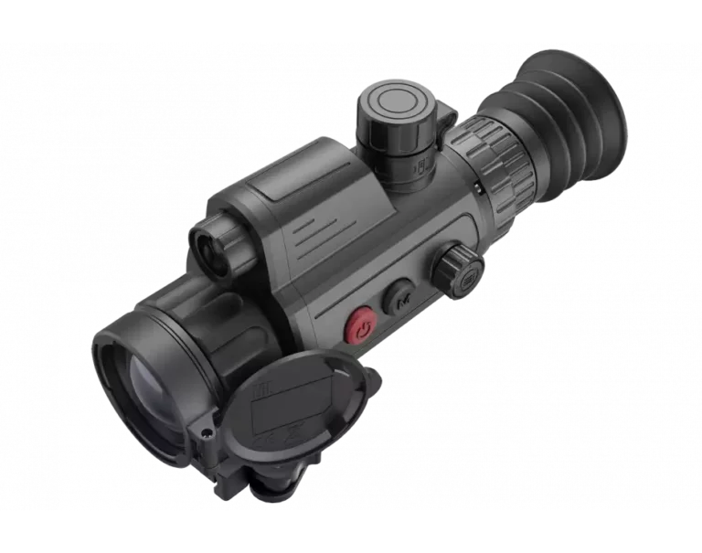 A night vision scope is shown with the light on.