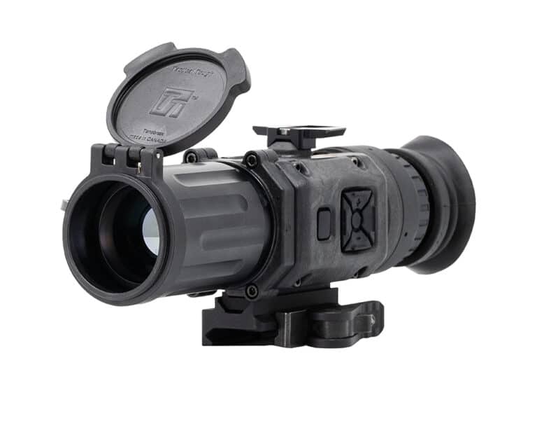 A close up of an open scope