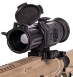 A close up of an ar-1 5 rifle with the scope on it