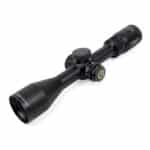 A rifle scope with a black background