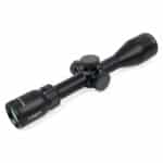 A black scope with a white dot on it.