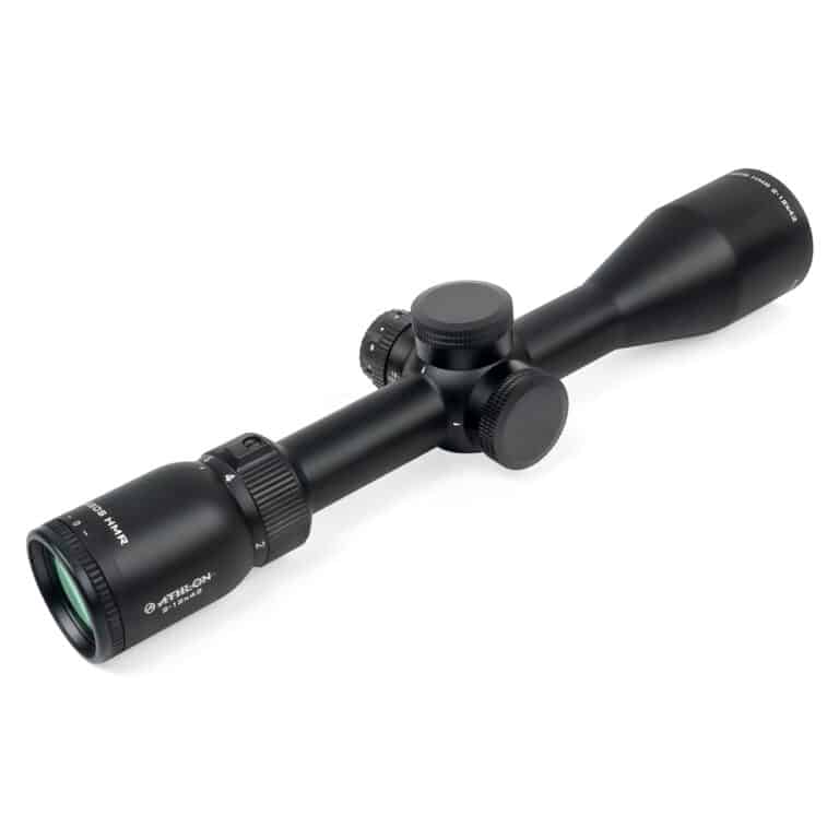 A black scope with a white dot on it.
