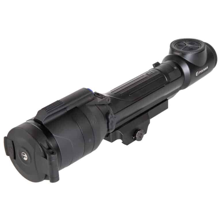 A black tube with a light on top of it.
