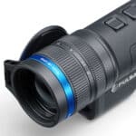 A close up of the lens on a camera
