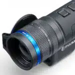 A close up of the lens on a camera