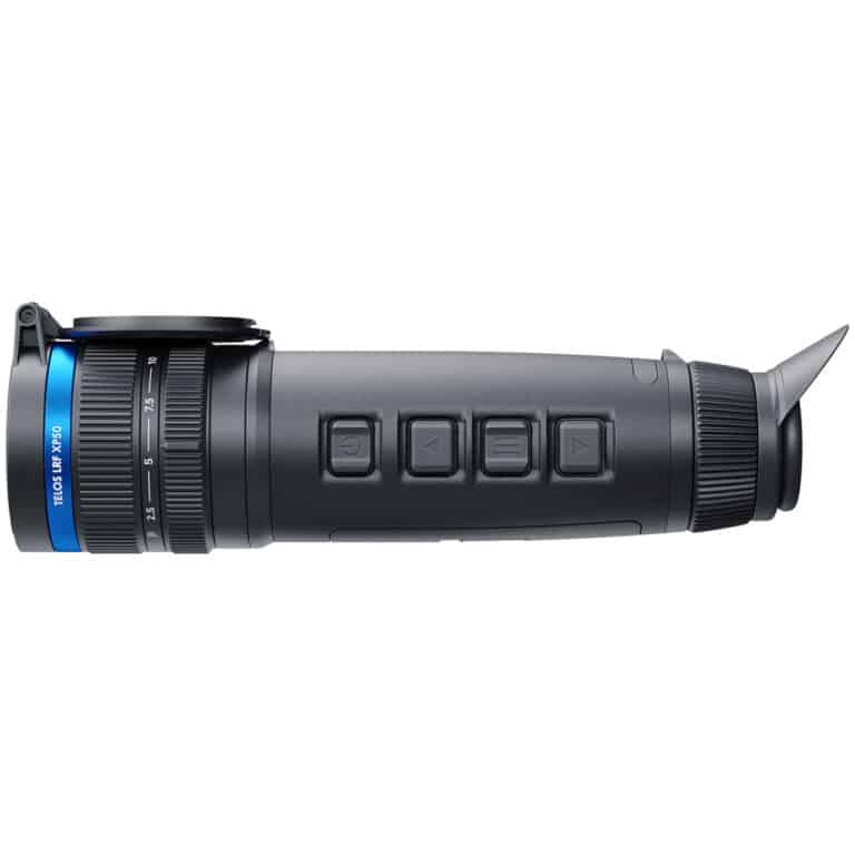 A black and blue flashlight is shown.