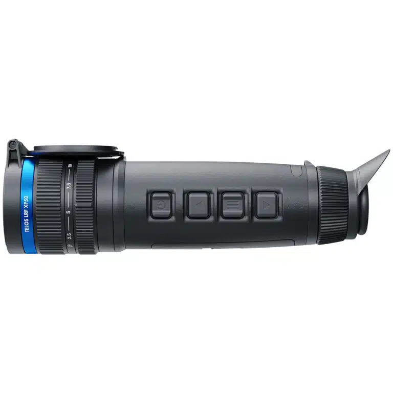 A black and blue flashlight is shown.