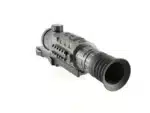 A black and white photo of an ar-1 5 style rifle scope.