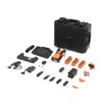 A black case with many different items on it