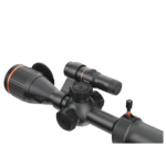 A rifle scope with two different types of optics.