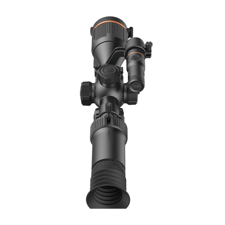 A close up of the side view of an ar scope.