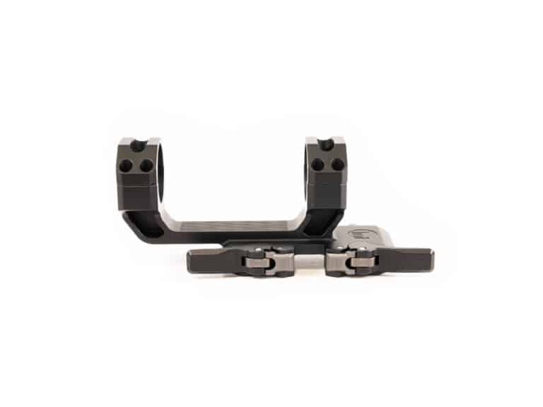A pair of black metal handles with two clips attached to them.