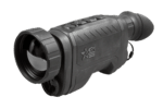 A black night vision device is shown on a green background.