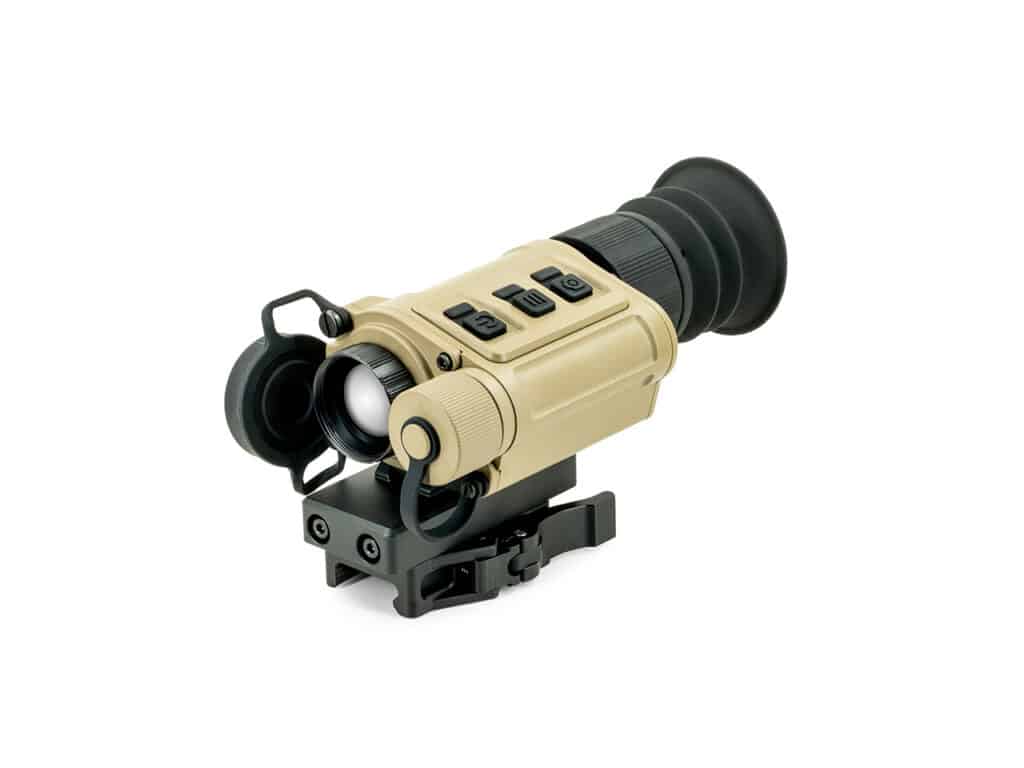 A night vision scope with an attached mount.