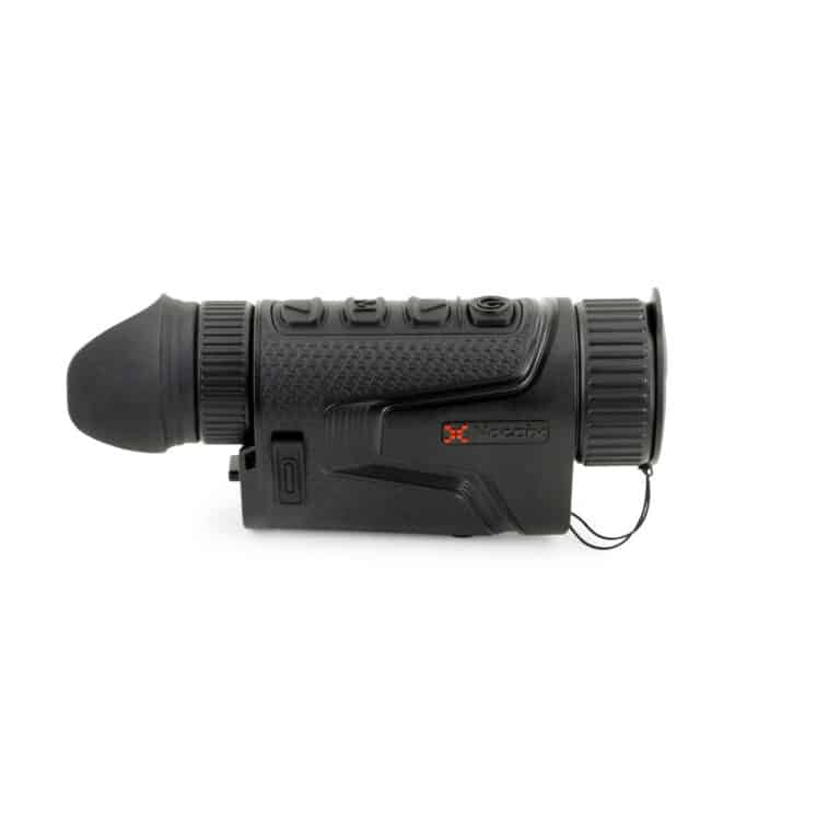 A black device with a red dot on it.