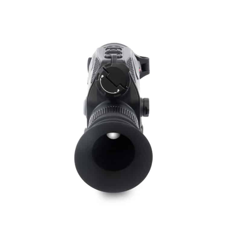 A close up of the front view of an ar scope.