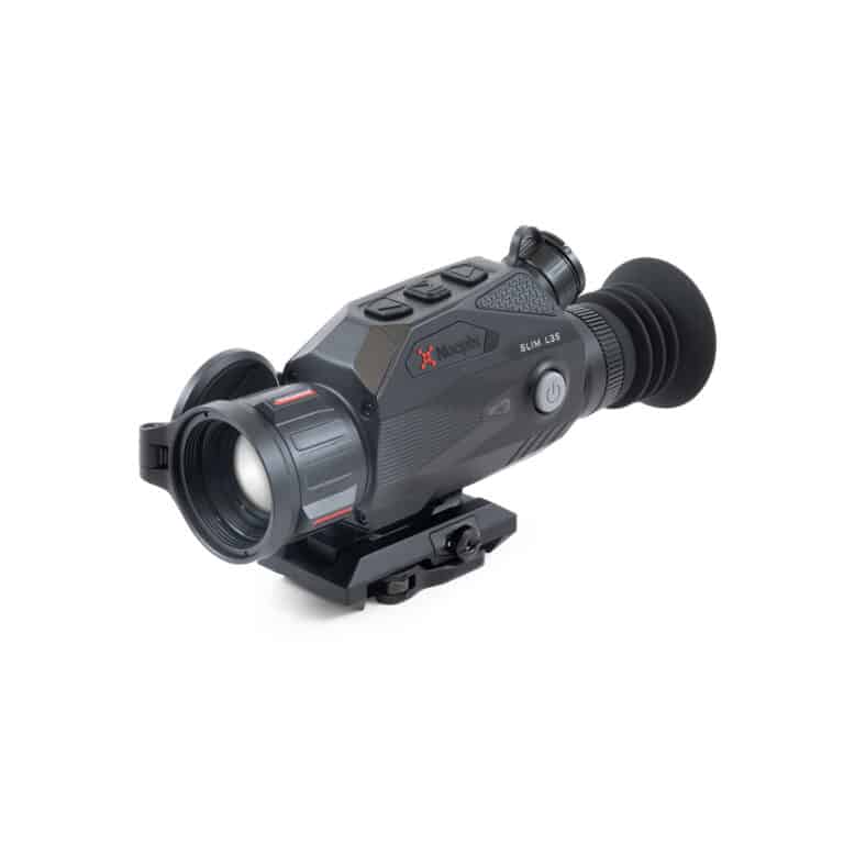 A night vision scope is shown with the lens closed.