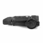 A black camera with a white background