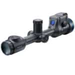 A rifle scope with two different types of optics.