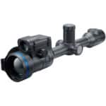 A rifle scope with an electronic sight attached to it.
