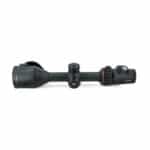A rifle scope with two different parts attached to it.