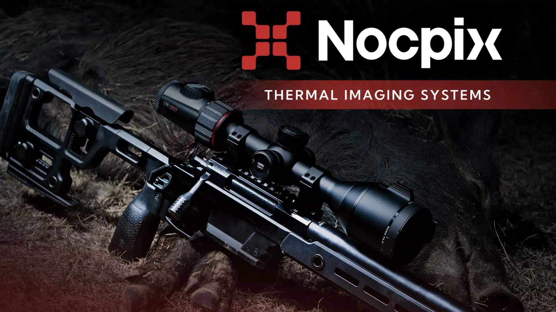 A nocp thermal imaging system is shown with its scope.