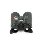 A pair of binoculars with an orange dot on the side.